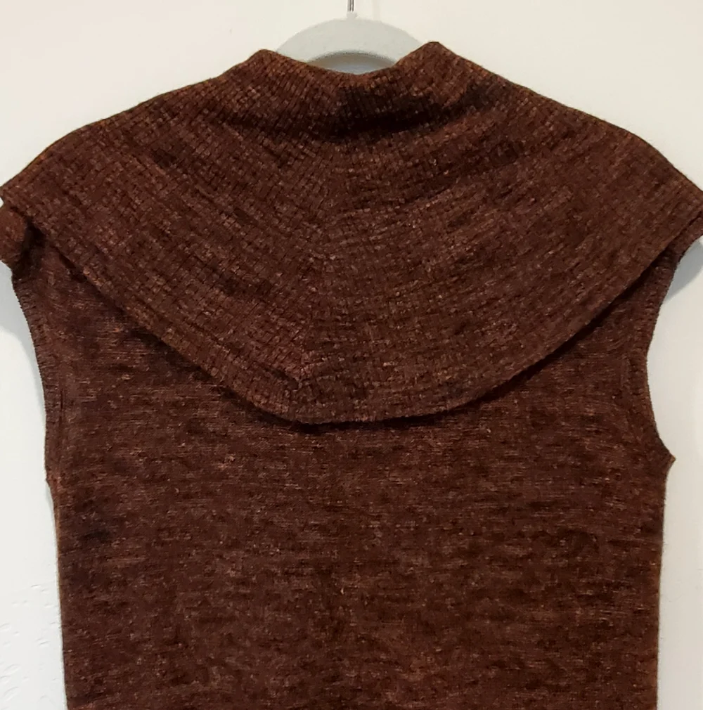 Tracy Reese Wool/Linen Cranberry Black Longline Vest Cardigan Sweater, Med, EUC - Picture 11 of 16
